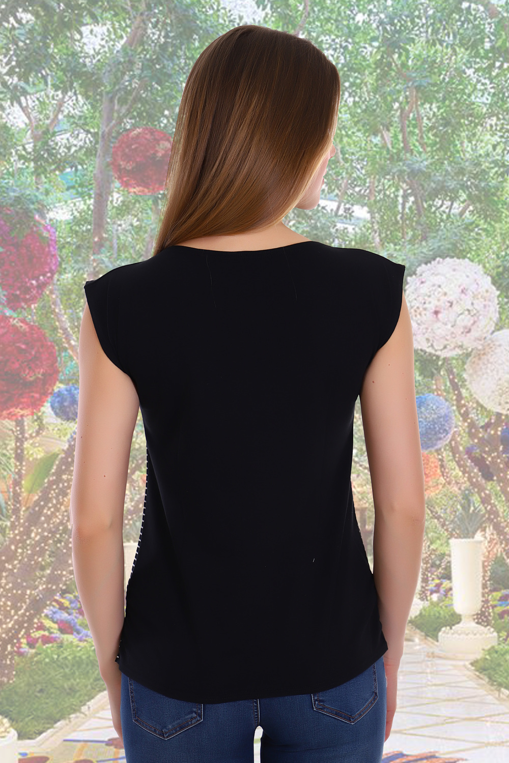 Фото товара 15288, черная футболка с котом